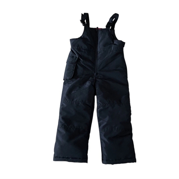 ****London Fog | Kids Solid Black Snow Bib | kids size 5/6 - Picture 1 of 3
